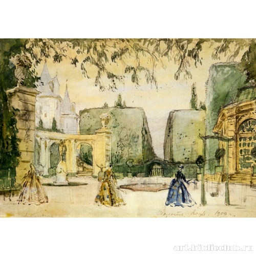 Эскиз декорации к опере А. С. Танеева «Месть Амура»