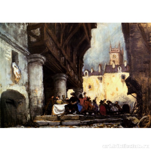 Декорация к трагедии Пушкина «Пир во время чумы»