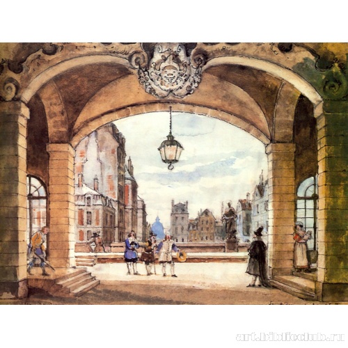 Эскиз декорации к комической опере Ш. Гуно «Лекарь поневоле»