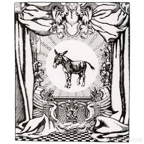 Осел (Equus asinus) в 1/20 нат. вел