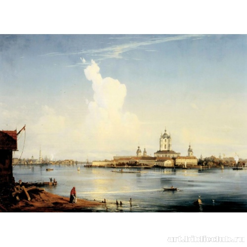 Вид на Смольный монастырь с Большой Охты