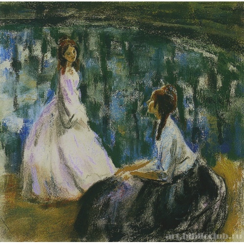 У водоема. Эскиз