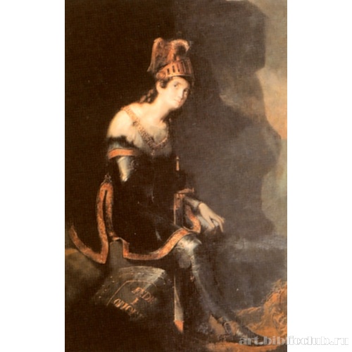 Портрет писательницы княгини Зинаиды Александровны Волконской в костюме Танкреда