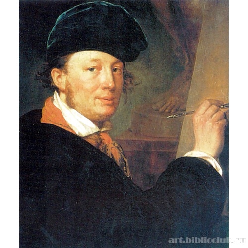 Автопортрет в бархатном берете, с рейсфедером