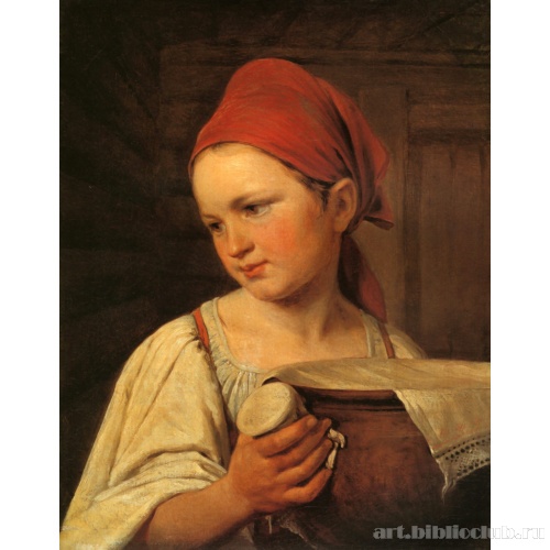 Крестьянка с крынкой молока