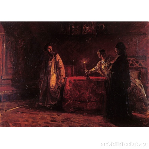 Царь Борис и царица Марфа. Эскиз неосуществленной картины