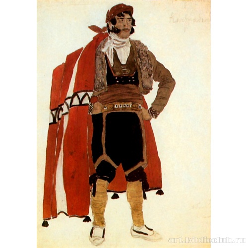 Контрабандист. Эскиз костюма к опере Ж. Бизе «Кармен»