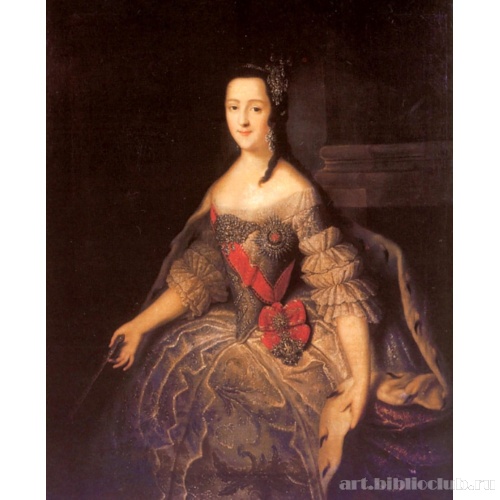 Портрет великой княгини Екатерины Алексеевны с веером в руках