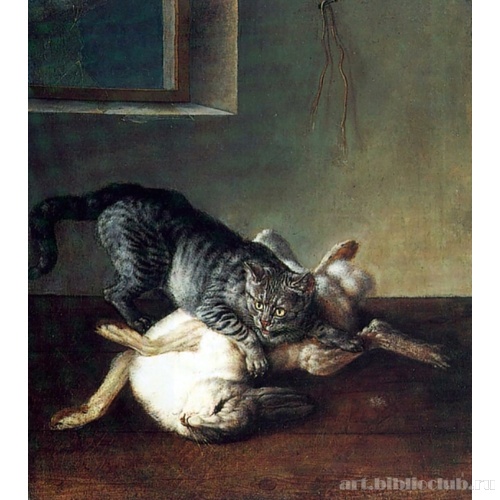 Кот и мертвый заяц