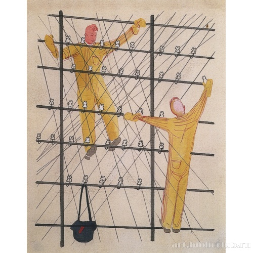 Рисунок для детской книжки «Электромонтер»