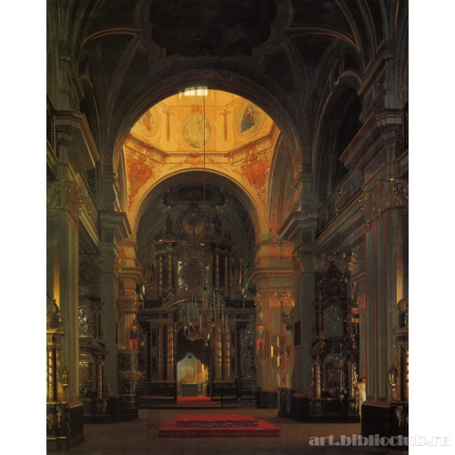 Внутренний вид морского Никольского собора в Петербурге