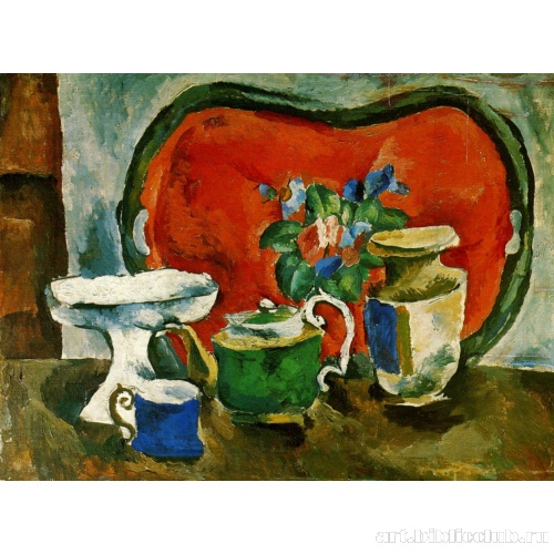 Натюрморт с красным подносом