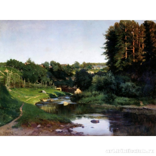 Деревня на берегу речки