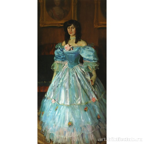 Портрет женщины в голубом