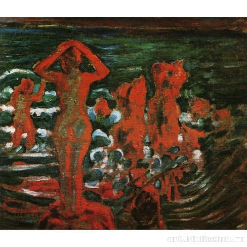 Купальщицы при заходящем солнце. Одесса