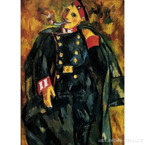 Курящий солдат