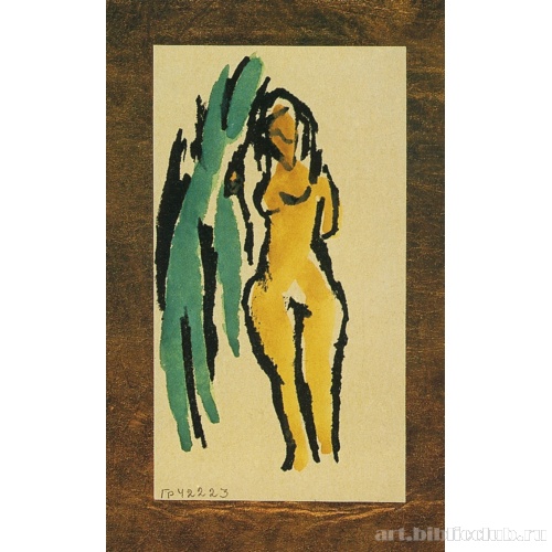 Разносчик фруктов. Иллюстрация из литографированной книги А. Крученых «Помада» (Москва)