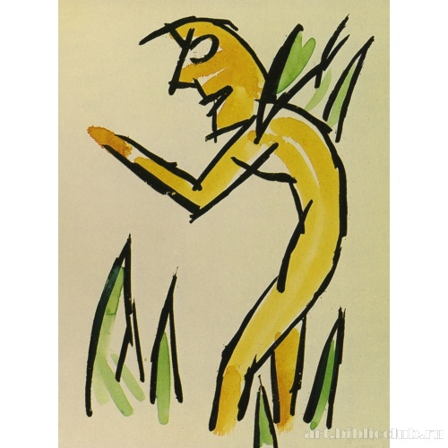 Черт. Иллюстрация из литографированной книги А. Крученых «Полуживой» (Москва)