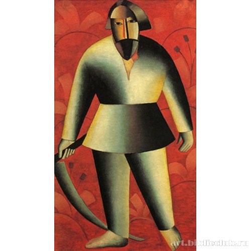 Жнец на красном фоне