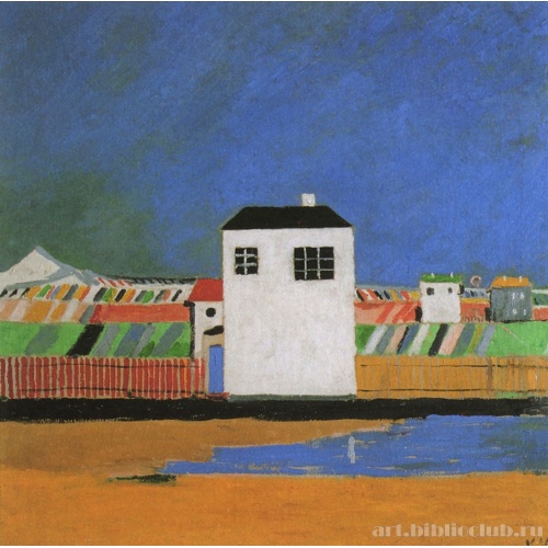 Пейзаж с белым домом