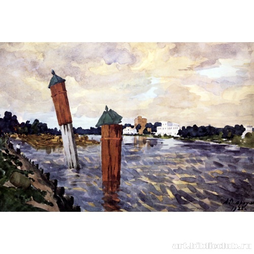 Петроград. Красные колонны