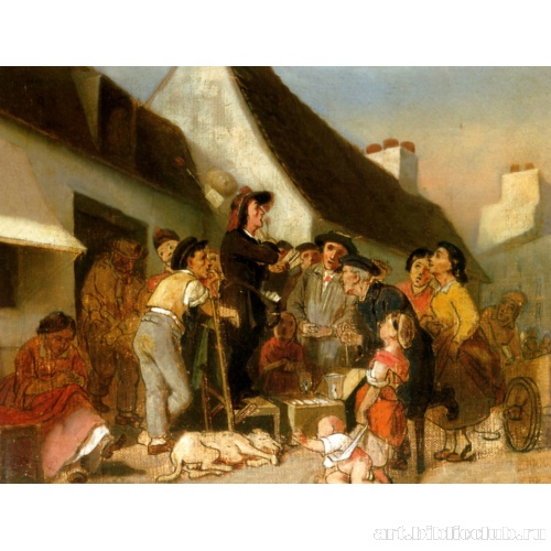 Народный увеселитель. Уличная сценка