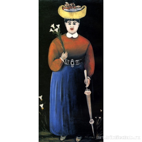 Женщина с цветами и зонтом