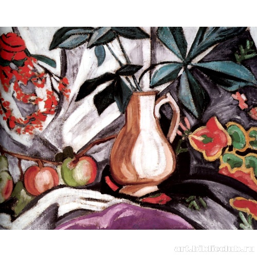 Натюрморт с кувшином и яблоками