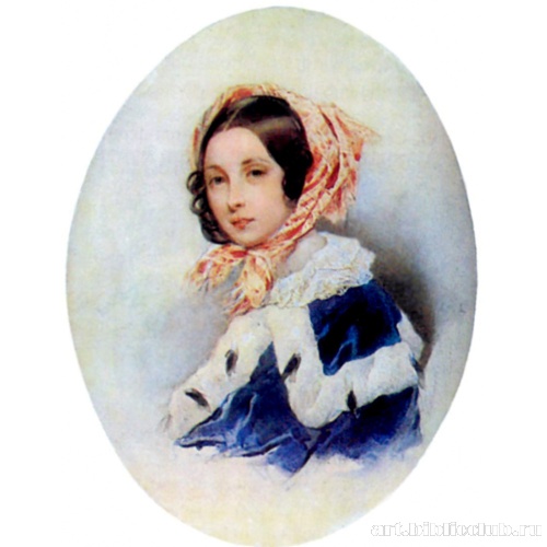 Портрет неизвестной в голубой пелерине с горностаем