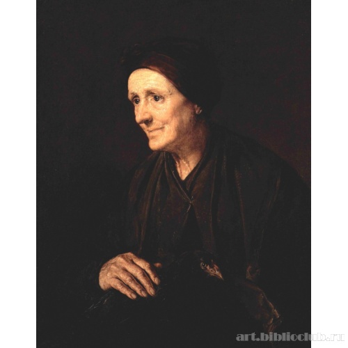 Старуха с курицей (Портрет жены художника ?)