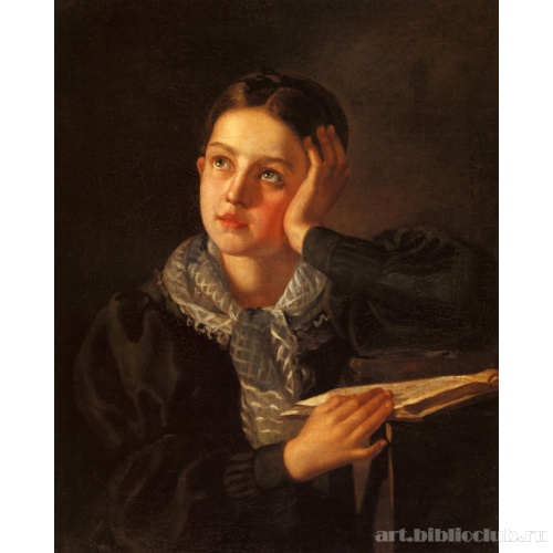 Девушка, опирающаяся на руку