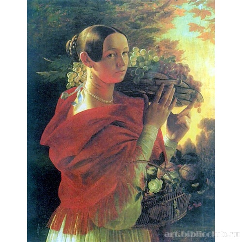 Портрет молодой женщины с корзиной