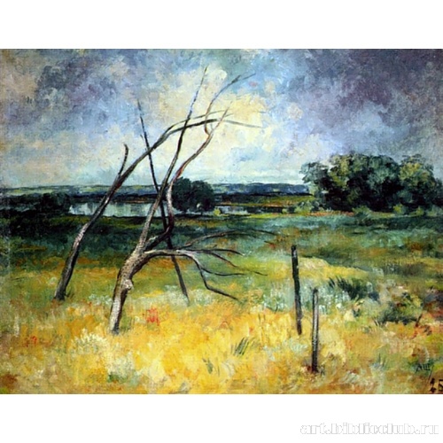 Пейзаж с сухим деревом