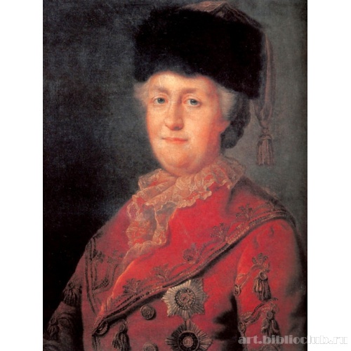 Портрет Екатерины II в дорожном костюме