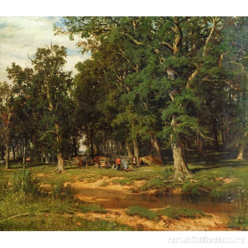 На покосе в дубовой роще