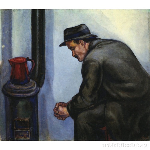 Рабочий у печки