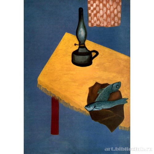 Натюрморт с лампой и селедкой