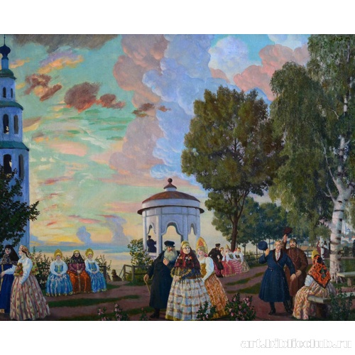 Общественный сад на высоком берегу Волги