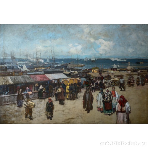 Базар у пристани в Архангельске
