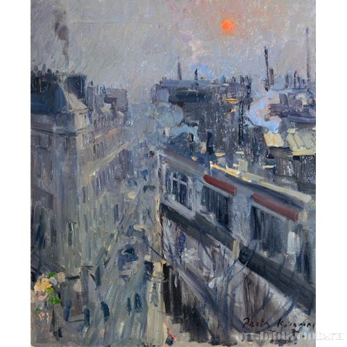 Париж утром