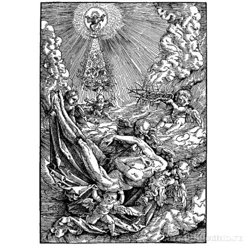 Ангелы, возносящие тело Христа в облаках