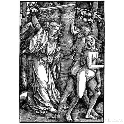 Архангел Гавриил изгоняет Адама и Еву из Рая