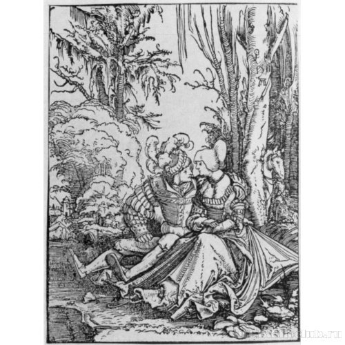 Любовная пара в лесу