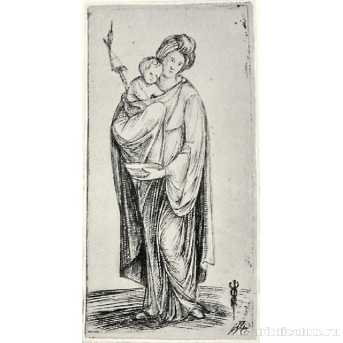 Женщина с ребенком и веретеном