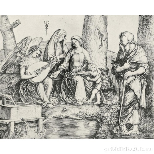 Святое семейство со святым Павлом и ангелом, играющим на лютне