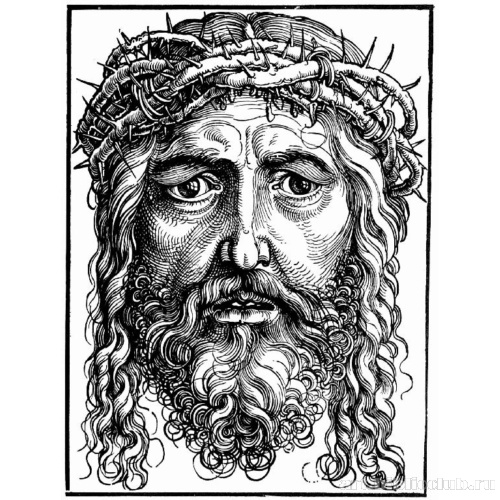 Голова Христа в терновом венце [Спас Нерукотворный]