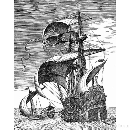 Корабль в море