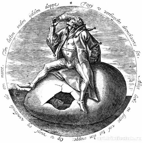 Только глупец высиживает пустое яйцо. Тондо