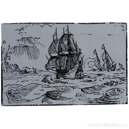 Морской пейзаж с двумя парусниками, первое состояние