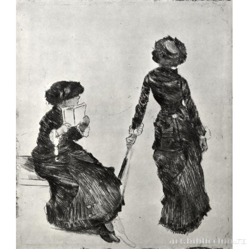 Мэри Кассет в Лувре, второе состояние